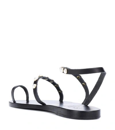Shop Ancient Greek Sandals Apli Leather Sandals In Black