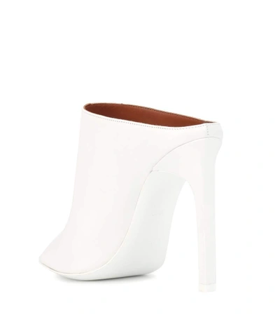 Shop Givenchy Leather Open-toe Mules In White