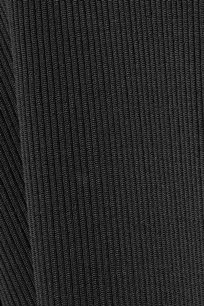 Shop Goldsign The Rib Stretch Cotton-blend Turtleneck Top In Black