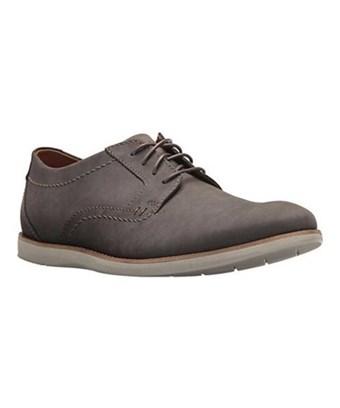 clarks men's raharto plain oxford grey nubuck