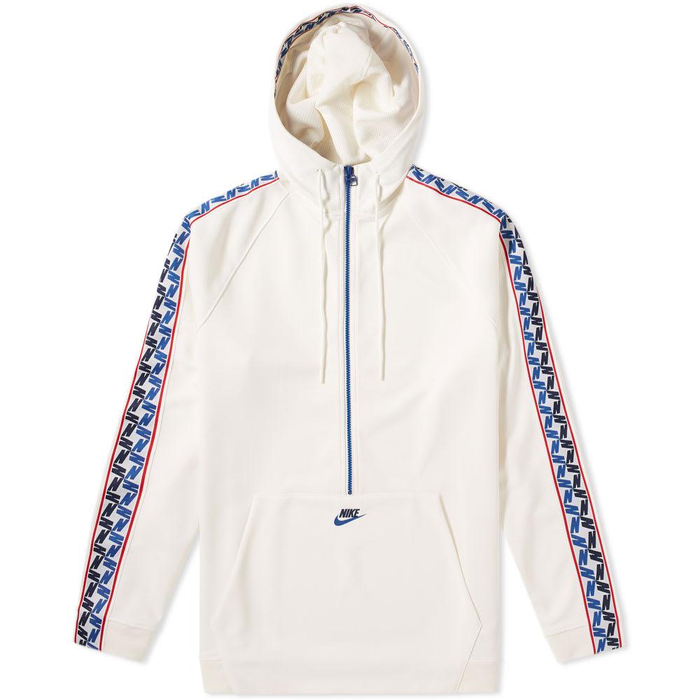 nike half zip taped poly hoodie