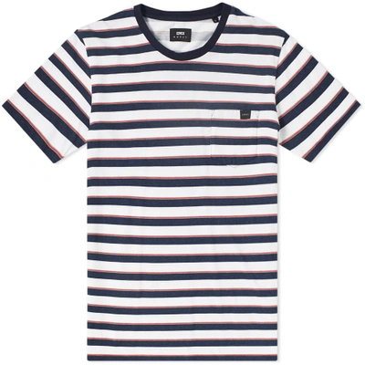 Shop Edwin Stripe Pocket Tee In Blue