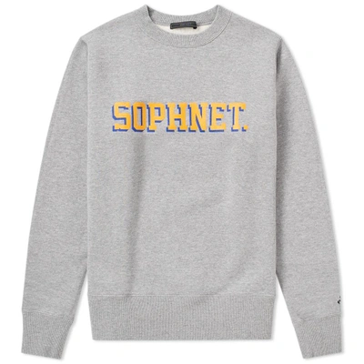 Shop Sophnet . Logo Crew Sweat In Grey