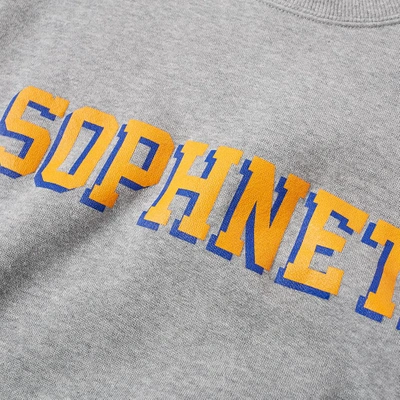 Shop Sophnet . Logo Crew Sweat In Grey