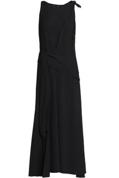 Shop Proenza Schouler Woman Knotted Crepe Midi Dress Black