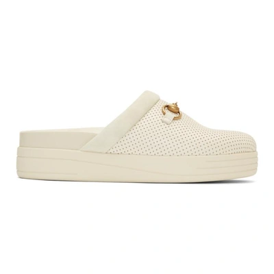 Gucci Off-white Mallorca Slip-on Loafers In 9076 White | ModeSens