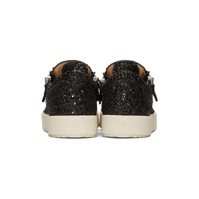 Shop Giuseppe Zanotti Black Glitter May London Sneakers