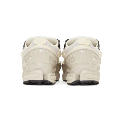 Shop Raf Simons White And Grey Adidas Originals Edition Ozweego Iii Sneakers In 08014 G/w