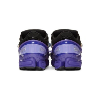 Shop Raf Simons Purple & Black Adidas Originals Edition Ozweego Iii Trainers