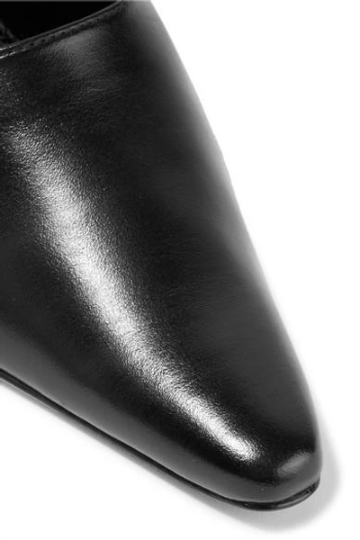 Shop Dorateymur Groupie Textured-leather Mules In Black