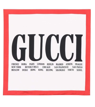Shop Gucci Printed Silk Scarf In Female
