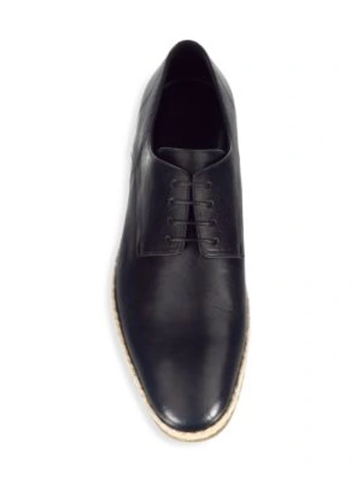 Shop A. Testoni Classic Leather Derbys In Navy