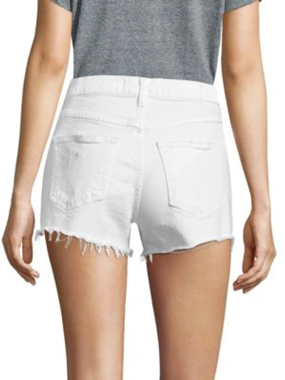 Shop Amo Tomboy Cut-off Shorts In Sea Salt