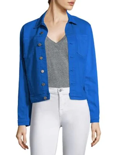 Shop L Agence Celine Slim Jacket In Princess Blue