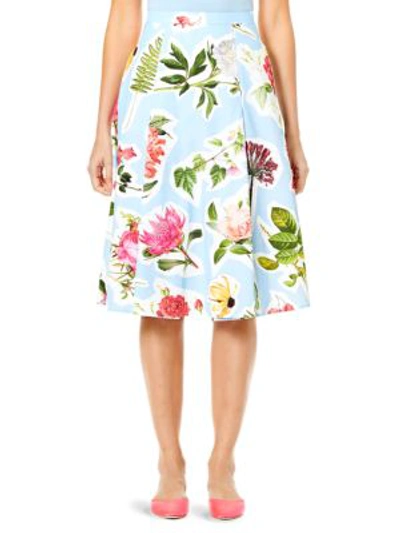 Shop Carolina Herrera Floral A-line Skirt In Multi