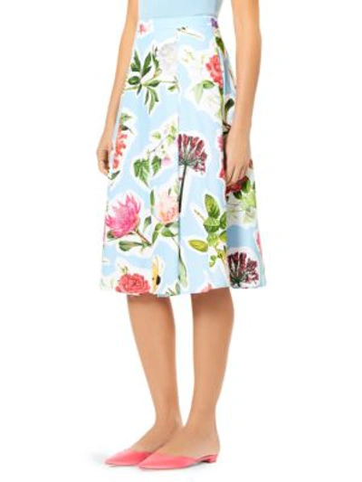 Shop Carolina Herrera Floral A-line Skirt In Multi