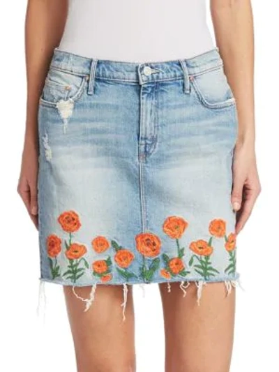 Shop Mother Denim Mini Skirt In Quite Contrary