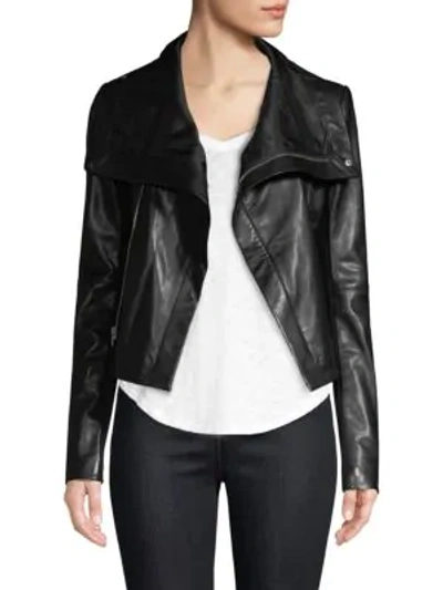 Shop Veda Max Leather Jacket In Black