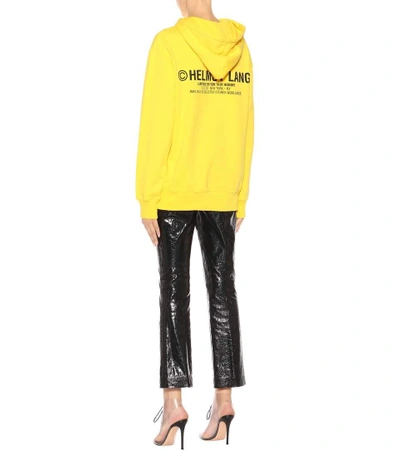 Shop Helmut Lang Taxi Cotton Hoodie In Yellow