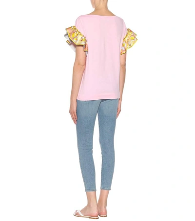 Shop Emilio Pucci Cotton Jersey Top In Pink