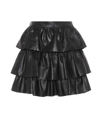 Shop Stella Mccartney Anika Faux Leather Skirt In Black