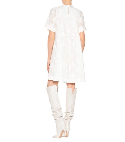 Shop Chloé Cotton And Silk Dress In White