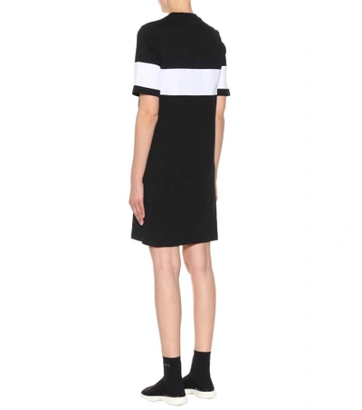 Shop Kenzo Printed Cotton T-shirt Dress In Black