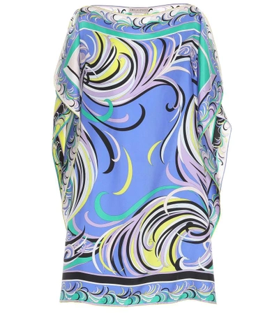 Shop Emilio Pucci Beach Silk Twill Caftan In Multicoloured