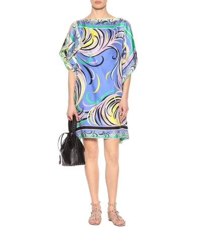 Shop Emilio Pucci Beach Silk Twill Caftan In Multicoloured