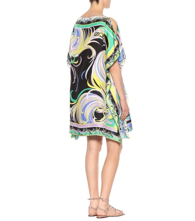 Shop Emilio Pucci Beach Silk Twill Caftan In Multicoloured