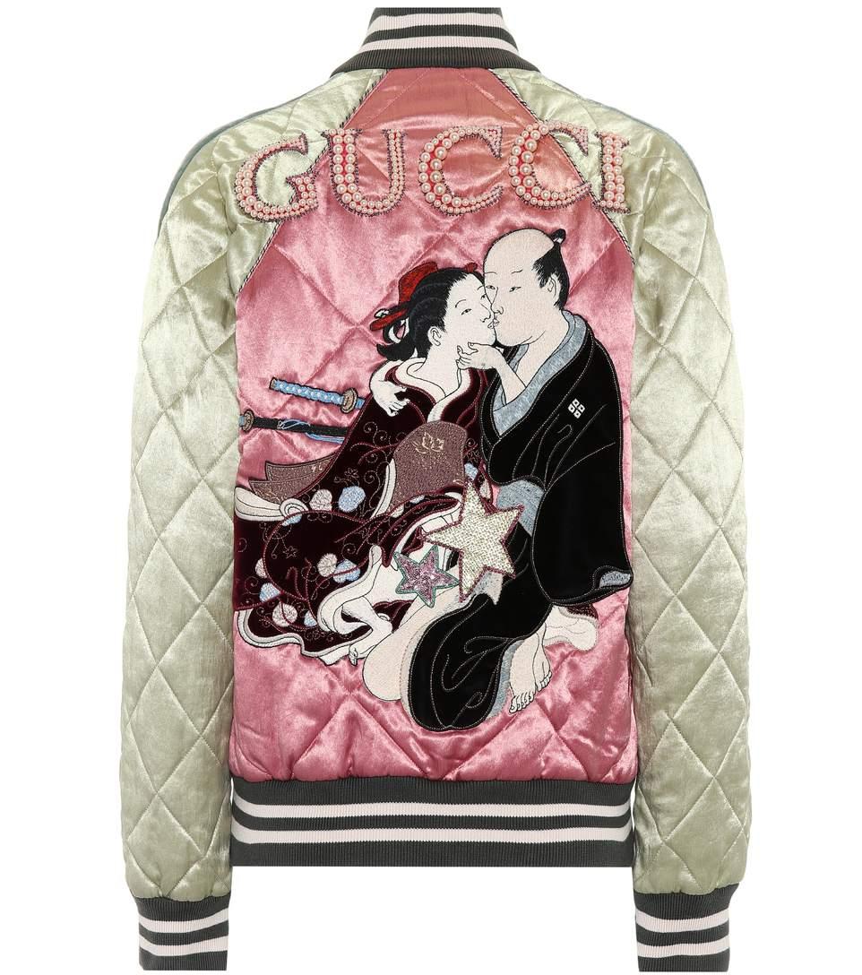 gucci pink bomber jacket