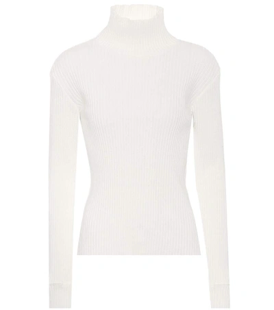 Shop Simon Miller Ramos Ribbed Turtleneck Sweater In White