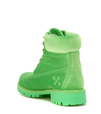 Off white x timberland green sale