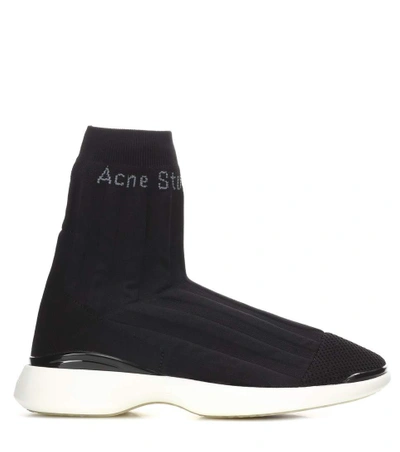 Shop Acne Studios Batilda Stretch Mesh Sneakers In Black