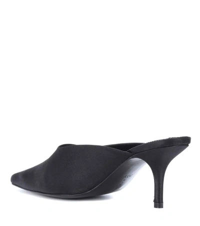 Shop Dorateymur Groupie Satin Mules In Black