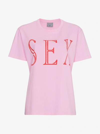 Shop Ashley Williams Pink Sex T-shirt In Pink&purple