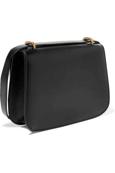 Shop Saint Laurent Spontini Leather Shoulder Bag In Black