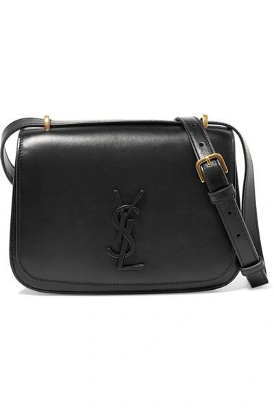 Shop Saint Laurent Spontini Leather Shoulder Bag In Black