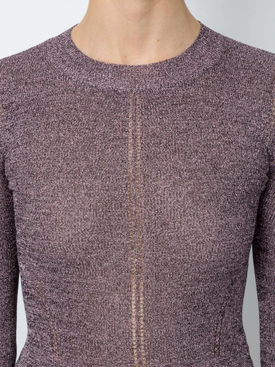 Shop Christopher Kane Dna Metallic Jumper