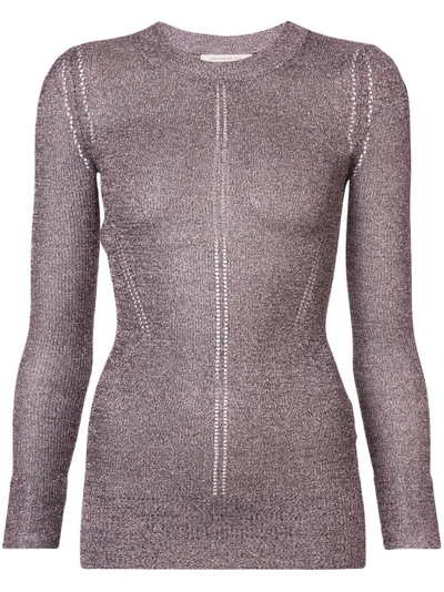 Shop Christopher Kane Dna Metallic Jumper