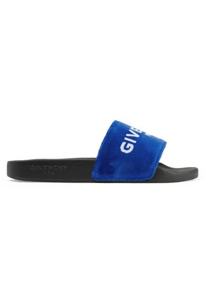 Shop Givenchy Logo-print Terry Slides