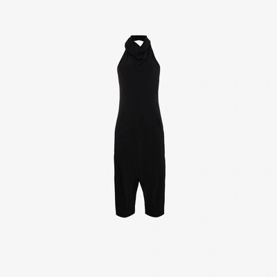 Shop Rick Owens Halter Neck Cropped Jumpsuit In Black