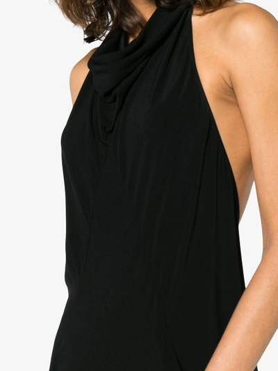 Shop Rick Owens Halter Neck Cropped Jumpsuit In Black