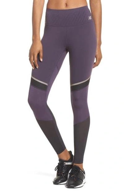 Shop New Balance Determination Running Tights In Elderberry