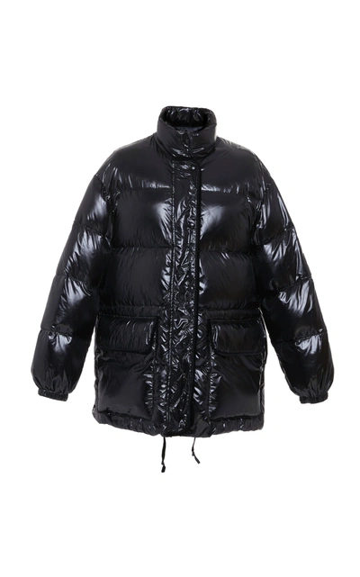 Shop Red Valentino High Neck Puffer Coat In Black