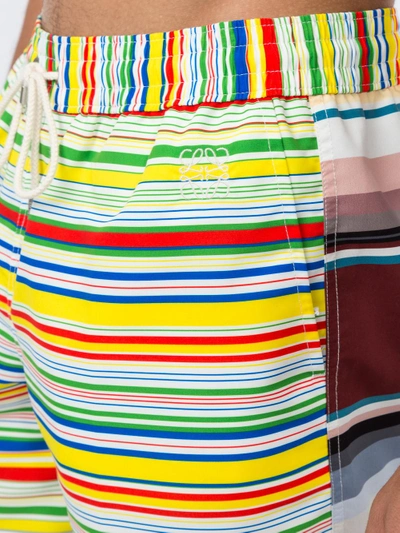 Shop Loewe Stripe Print Swimming Shorts