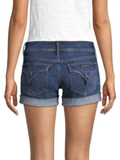 Shop Hudson Flap-pocket Jean Shorts In Double Deal
