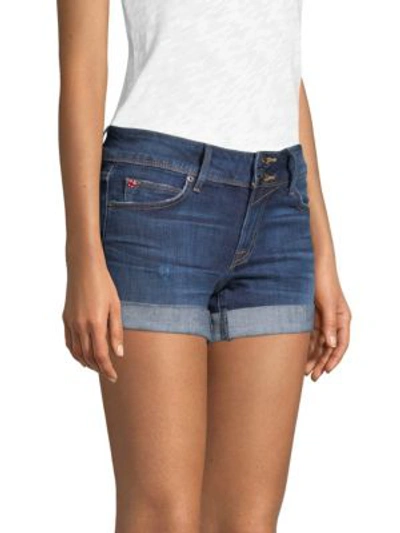 Shop Hudson Flap-pocket Jean Shorts In Double Deal