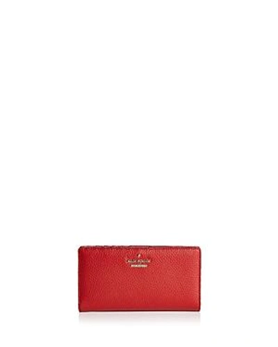 Shop Kate Spade New York Jackson Street Stacy Pebbled Leather Continental Wallet In Red Carpet/gold