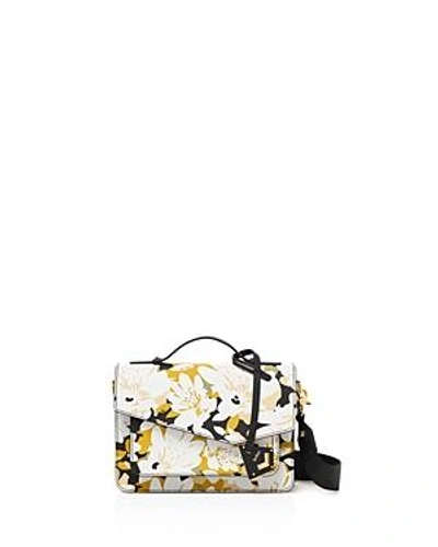 Shop Botkier Cobble Hill Floral Leather Crossbody In Warm Floral Multi/gold